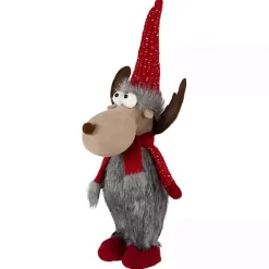 Plush Standing Moose Decoration