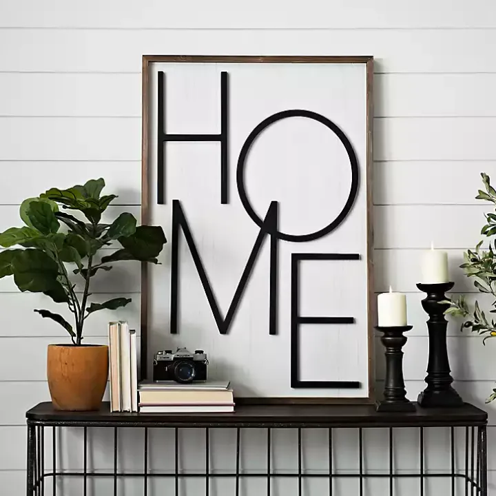 Popped Letter Home Plaque