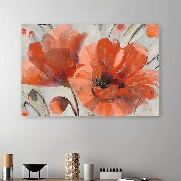 Popping Poppies Canvas Art Print, 48x32 in.
