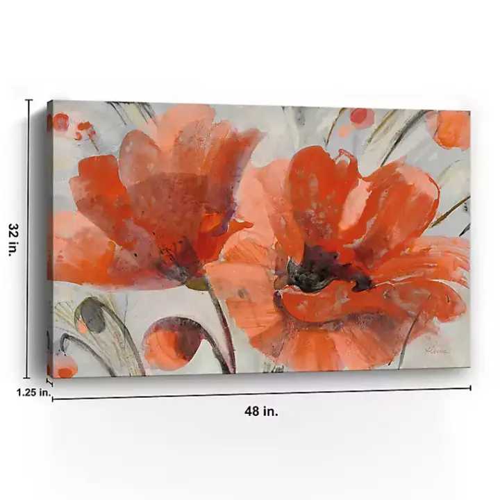 Popping Poppies Canvas Art Print, 48x32 in.