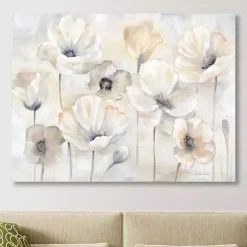 Poppy Garden Landscape Giclee Canvas Art Print