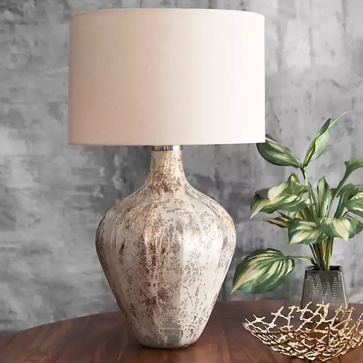 Porcini Mottled Glass Table Lamp