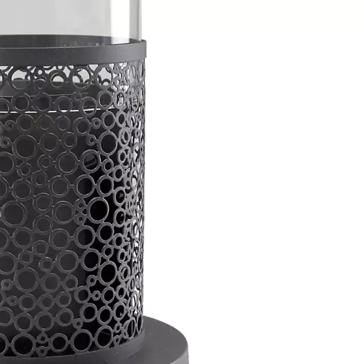 Portable Tabletop Fireplace on Black Base
