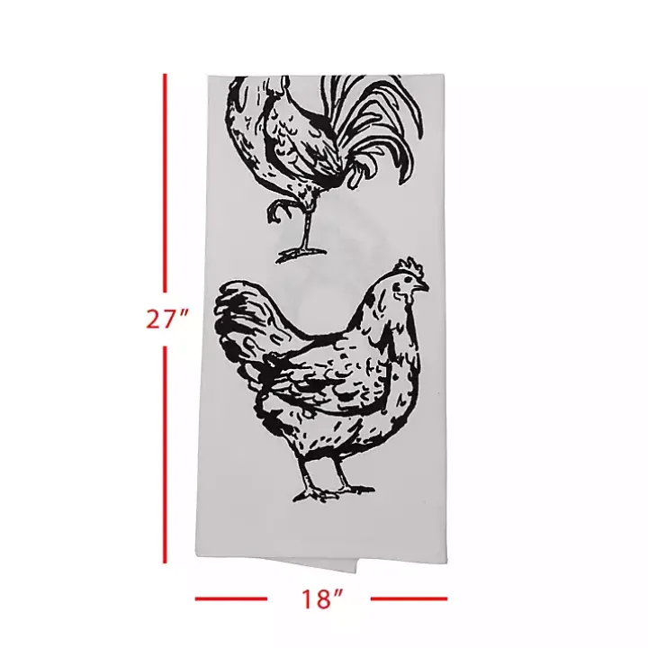 Portrait Farm Animals Kitchen Towels, Set of 3