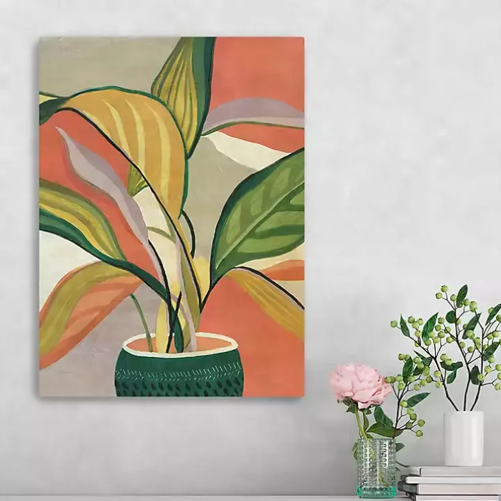 Potted Bird of Paradise Giclee Canvas Art Print