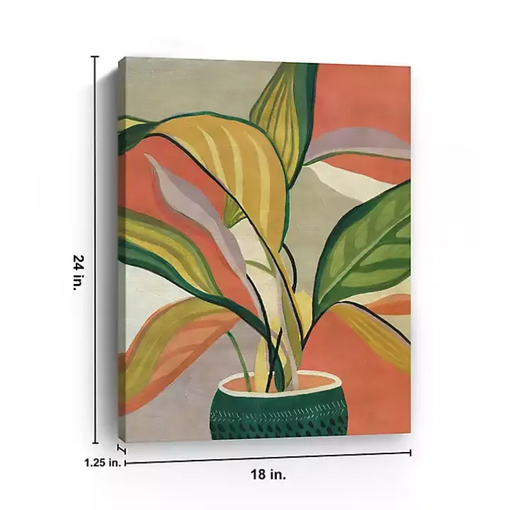 Potted Bird of Paradise Giclee Canvas Art Print