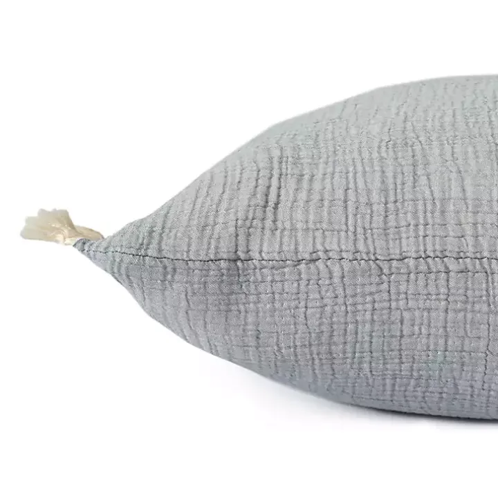 Powder Gauze Organic Fringe Throw Pillow