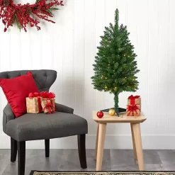 Pre-lit 3 ft. Green Mountain Pine Christmas Tree