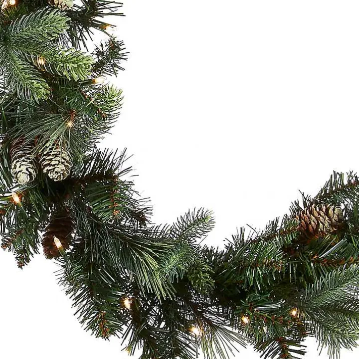 Pre-Lit Carolina Pine Christmas Garland, 9 ft.