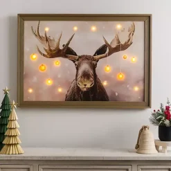 Pre-Lit Elmer the Moose Framed Canvas Art Print