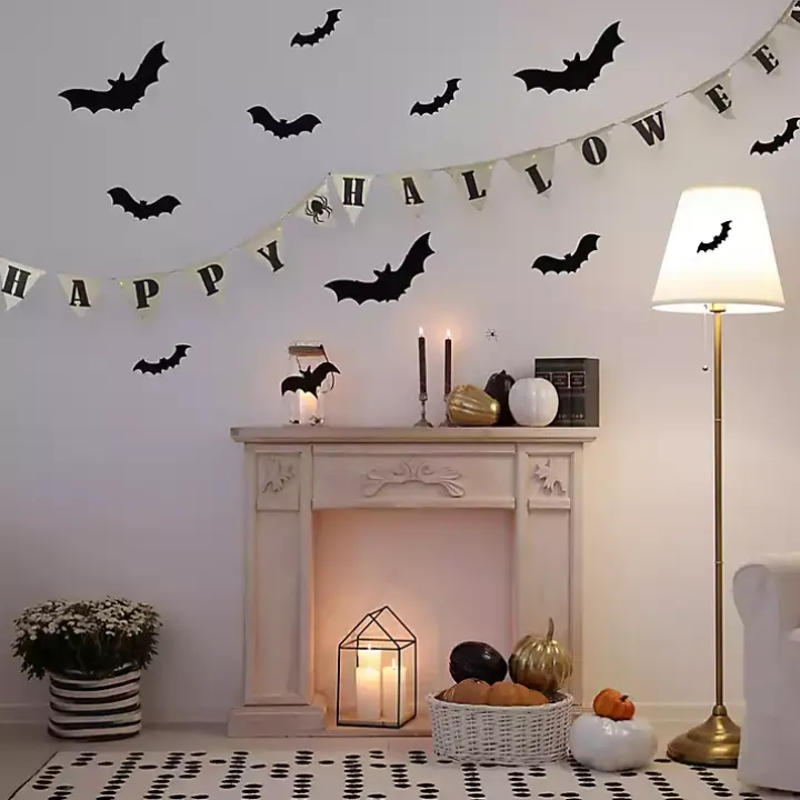 Pre-Lit Happy Halloween Burlap Banner
