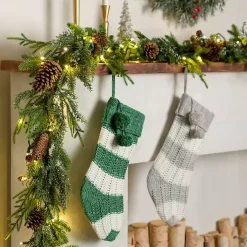 Pre-Lit Norfolk Pine and Blue Berry Garland