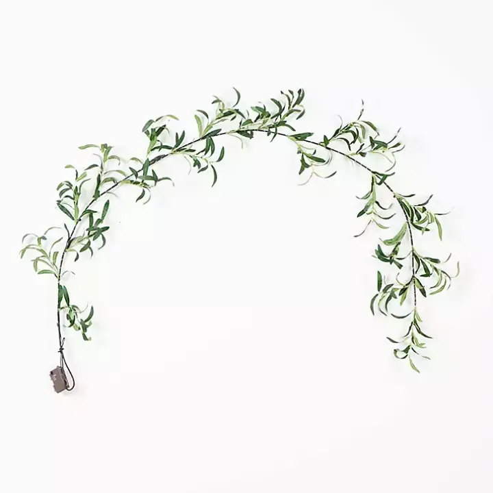 Pre-Lit Olive Branch Battery Operated Garland