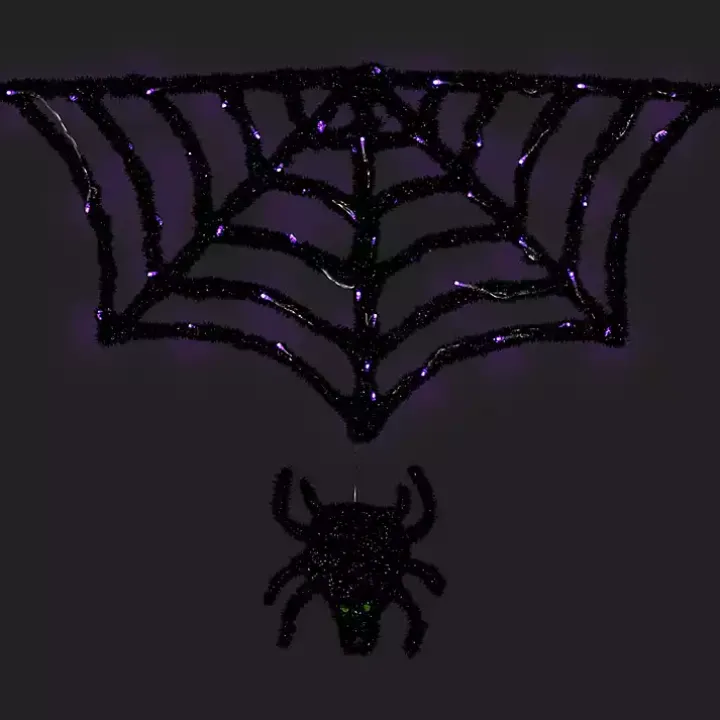 Pre-Lit Spider and Web Outdoor Decoration