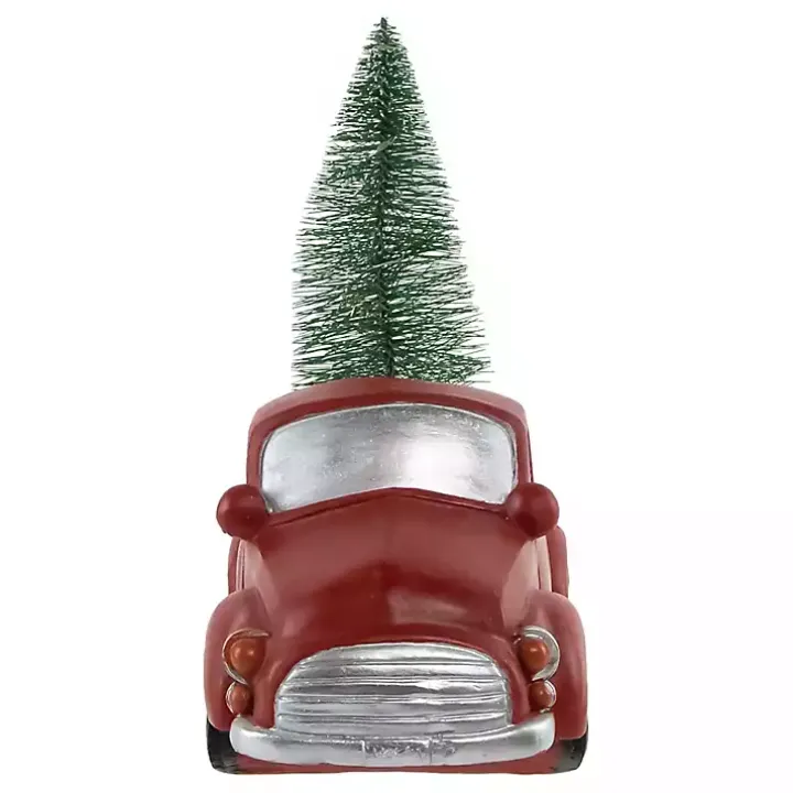 Pre-Lit Vintage Red Tree Truck Figurine