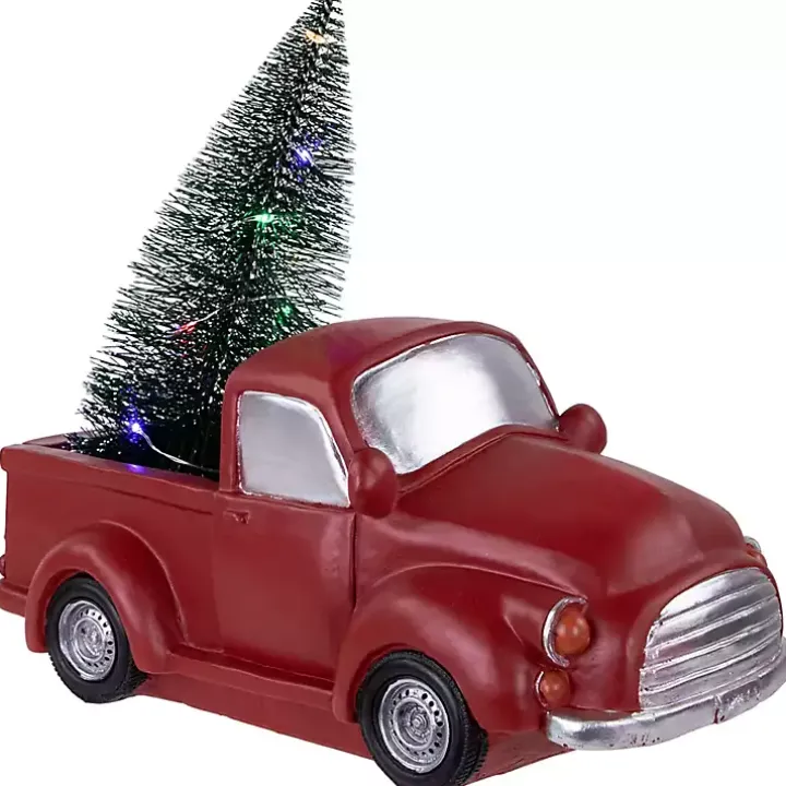Pre-Lit Vintage Red Tree Truck Figurine