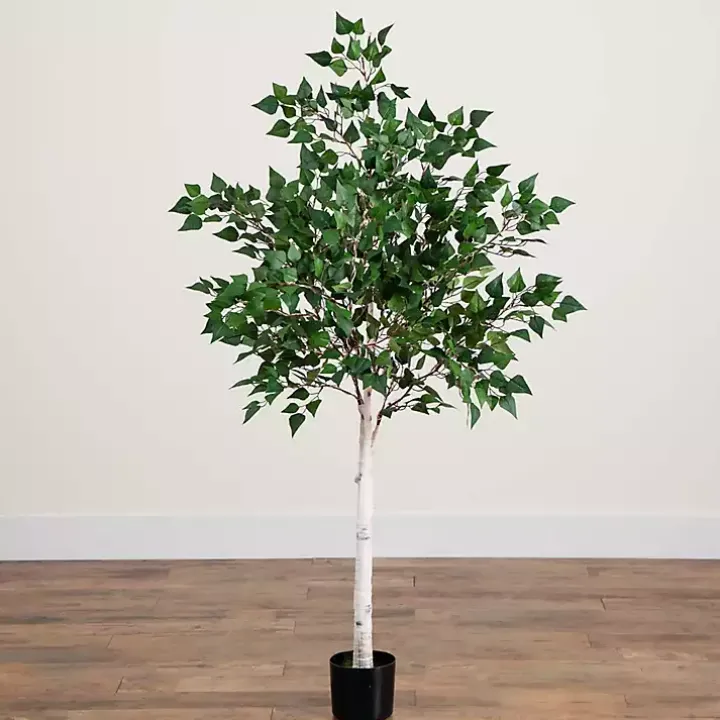 Pre-Lit Warm LED Birch Tree, 5 ft.