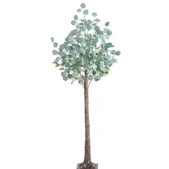Pre-Lit Warm LED Eucalyptus Plant, 5 ft.
