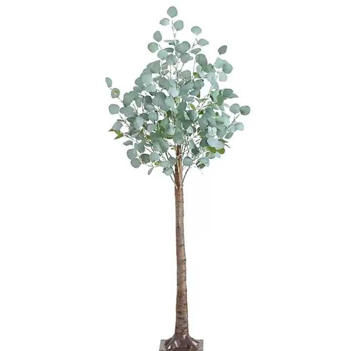 Pre-Lit Warm LED Eucalyptus Plant, 5 ft.