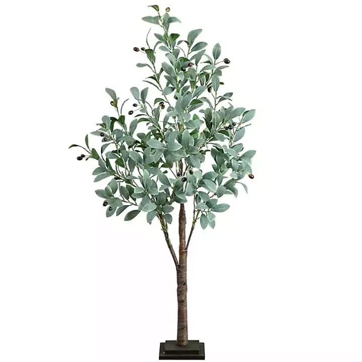 Pre-Lit Warm LED Olive Tree, 4 ft.