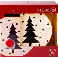 Pre-Lit Winter Shadow Tabletop Luminaria
