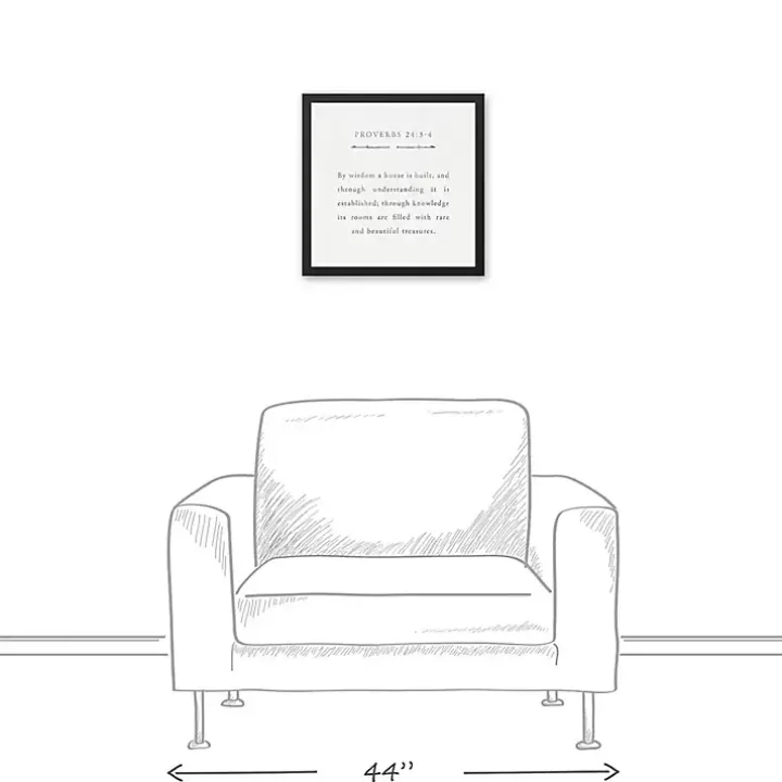 Proverbs Black Framed Canvas Art Print