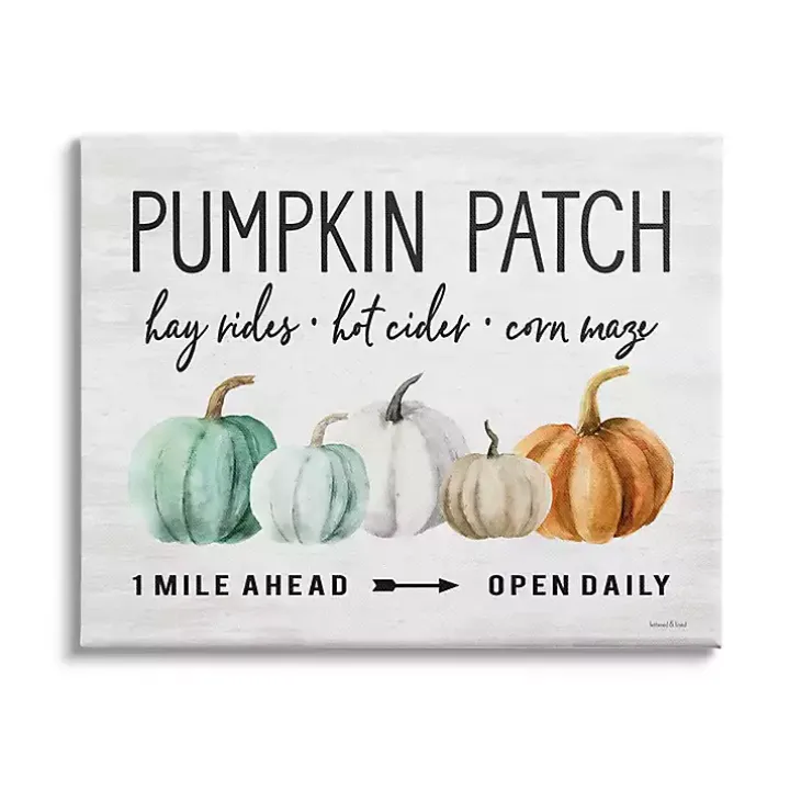 Pumpkin Patch Farmhouse Canvas Art Print