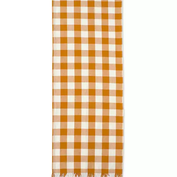 Pumpkin Spice Checkered Table Runner