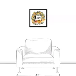 Pumpkin Wreath Home Framed Canvas Art Print