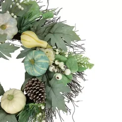 Pumpkins and Greenery Mix Wreath