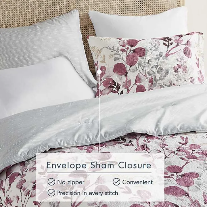 Purple Botanical 3-pc. Full/Queen Comforter Set
