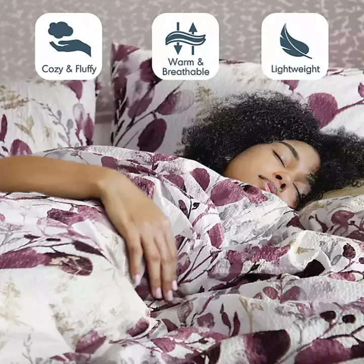 Purple Botanical 2-pc. Twin/Twin XL Comforter Set
