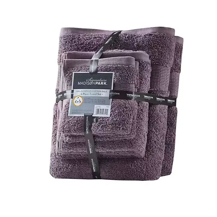 Purple Egyptian Cotton 6-pc. Towel Set