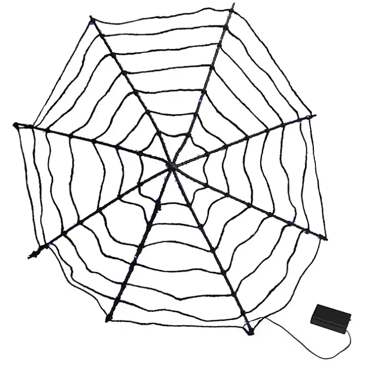 Purple LED Spider Web Decoration