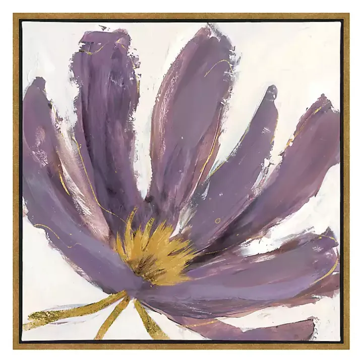Purple Pairs Framed Canvas Art Prints, Set of 2