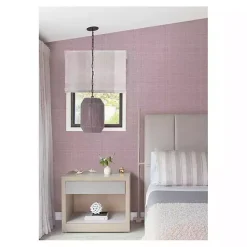 Purple Textured Faux Fabric Peel & Stick Wallpaper
