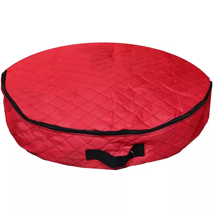 Quilted Christmas Wreath Storage Bag