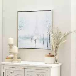 Rainy Paris Blues Transitional Framed Wall Art