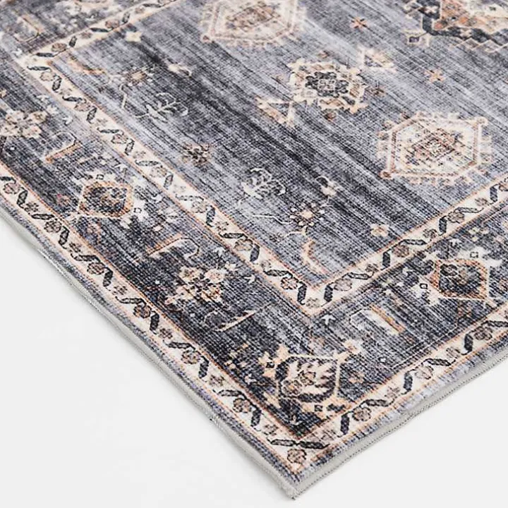 Raquel Gray Washable Area Rug, 7x9