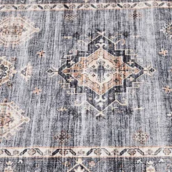 Raquel Gray Washable Area Rug, 7x9