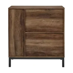 Reclaimed Wood Industrial Bar Cabinet