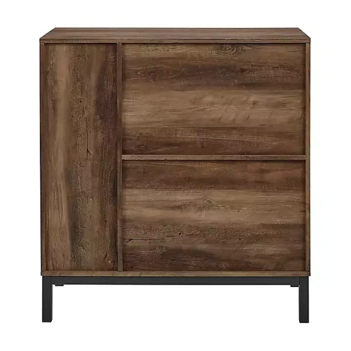 Reclaimed Wood Industrial Bar Cabinet