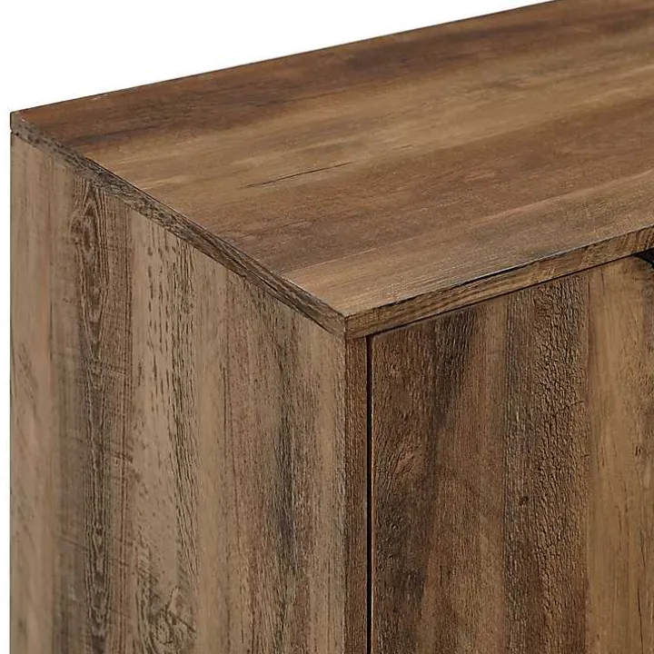 Reclaimed Wood Industrial Bar Cabinet