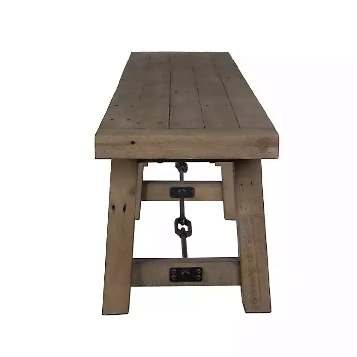 Reclaimed Wood Industrial Dining Bench