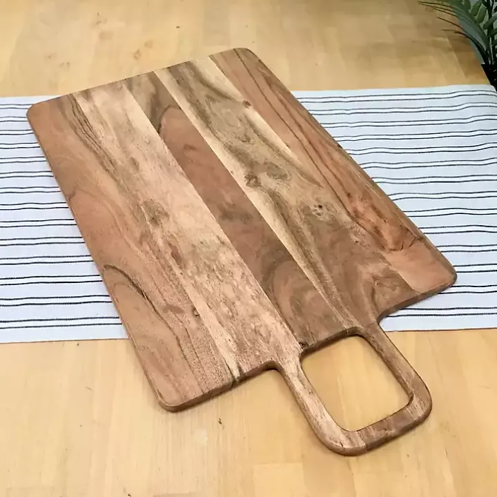 Rectangle Acacia Wood Paddle Handle Board