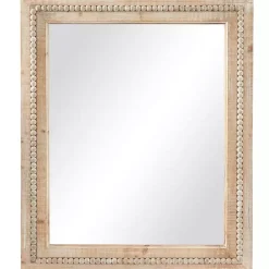 Rectangle Distressed Beaded Wall Mirror