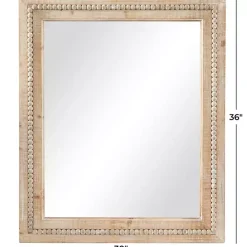 Rectangle Distressed Beaded Wall Mirror