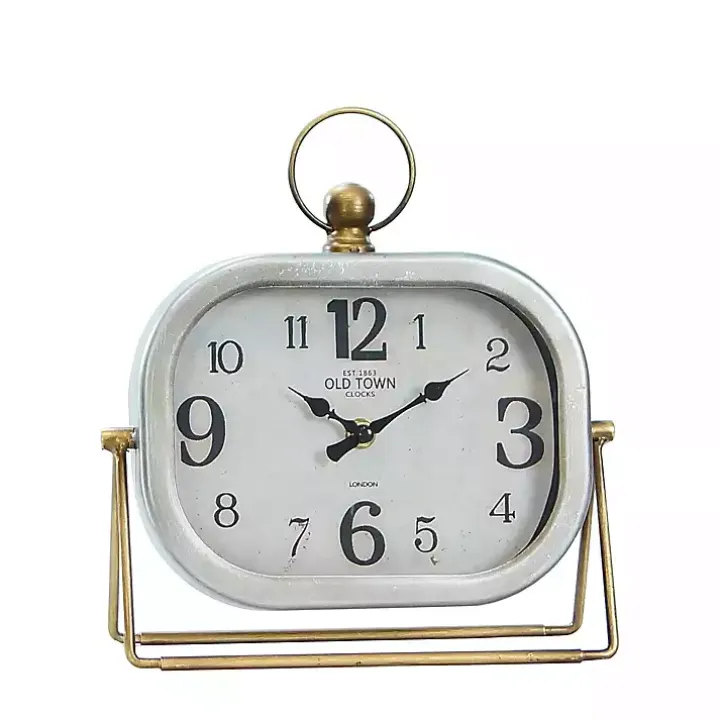 Rectangular Metal Tabletop Clock