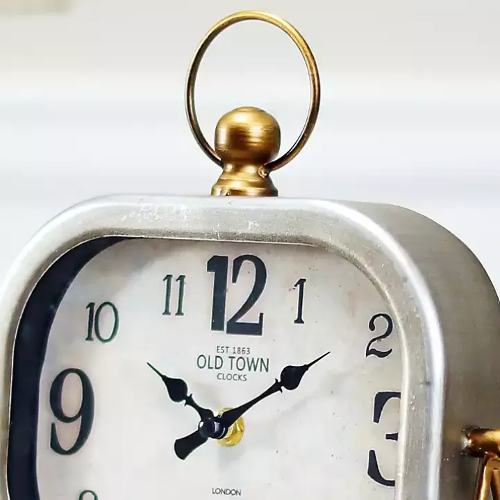 Rectangular Metal Tabletop Clock