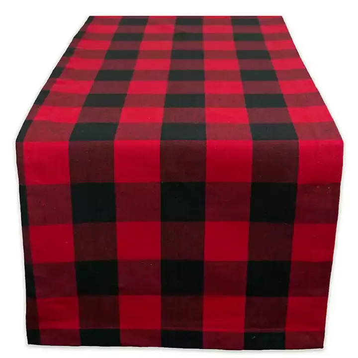 Red & Black Buffalo Check Table Runner